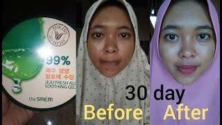 REVIEW THE SAEM 99 JEJU FRESH ALOE VERA SOOTING GEL 30 Day Usage  by Vapinka Makeup [upl. by Nyladnar]