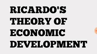 RICARDIAN THEORY OF DEVELOPMENT NTA NET ECONOMICS [upl. by Parrish]