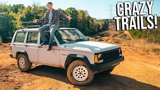 Finally Taking My JEEP XJ Out TRAIL RIDING Hill Climbs [upl. by Inama216]