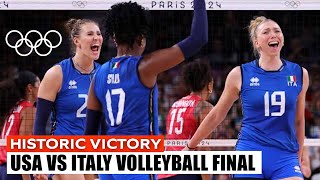 Historic Gold for Italy 🇮🇹 Italy Dominates USA in Womens Volleyball Final  Paris Olympics 2024 [upl. by Haily7]