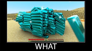 Minecraft wait what meme part 320 realistic minecraft Diamond Ingot [upl. by Anirac881]