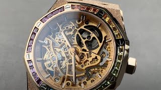 Audemars Piguet Royal Oak Double Balance Wheel Openworked Frosted 15468ORYG1259OR01 Watch Review [upl. by Bodwell]