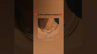 Try this aesthetic necklace 🎀  jwellery diy viralvideo trending youtubeshorts explore like [upl. by Petrie]