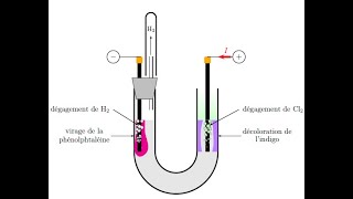 Lélectrolyse dune solution de chlorure de sodium [upl. by Jade]