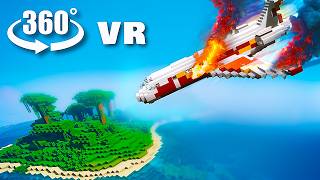 VR 360° PLANE CRASH Minecraft Animation [upl. by Danczyk]