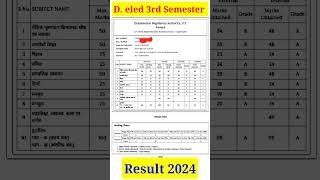 D Eled result 3rd Semester 2024 result reels deled [upl. by Ahsinyt]