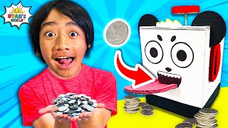 How to make a DIY Coin Bank out of cardboard and more [upl. by Lamont]