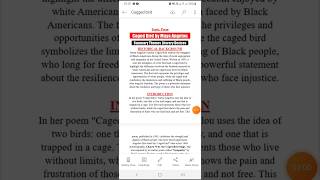 Caged Bird by Maya Angelou Summary Themes and Literary Devices poetry literature themes [upl. by Enrev]