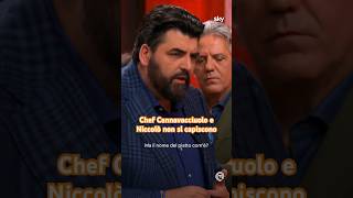 Chef Cannavacciuolo continua a non apprezzare i nomi dei piatti di Niccolò 😂 MasterChefIt [upl. by Llerrehc]