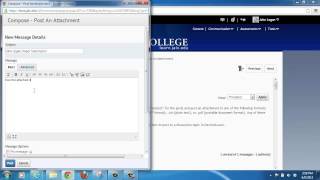 Submitting a Discussion Post With Attachment In Desire2Learn [upl. by Enerual]