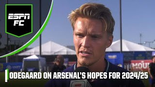 Martin Odegaard EXCLUSIVE Arsenal closing the gap on Man City Kai Havertz amp more  ESPN FC [upl. by Dniren]