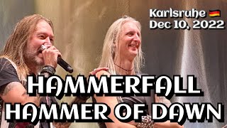 Hammerfall  Hammer of Dawn Knock Out Festival Karlsruhe🇩🇪 December 10 2022 LIVE HDR 4K [upl. by Hgielhsa802]