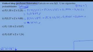 Distribución Normal 03 ejercicio resuelto Intervalo [upl. by Wieche]