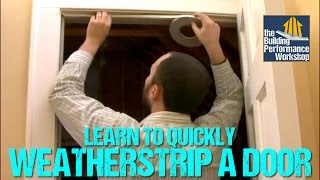 How to Weatherstrip Doors DIY Home Improvement [upl. by Adranoel]