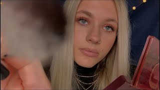 ASMR Friend Does Your Valentines Day Makeup Close Whisper❣️ [upl. by Nodnil]