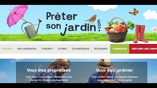 La solution  quotpretersonjardincomquot un site qui met en relation des propriétaires de jardins et … [upl. by Melinda]