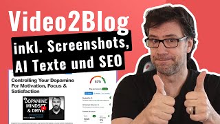 😲 VideoToBlog Review  Dieses 49Tool ist erstaunlich [upl. by Bushore]