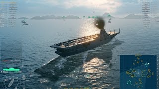 World Of Warships  USS Carrier Essex  Im tired from Asian Noob Team [upl. by Thaddus]