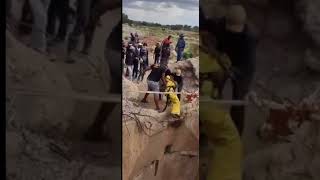 Over 4000 illegal miners trapped in a disused gold mine in southafrica where some are rescued [upl. by Alphonsine]