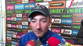 Elia Viviani  intervista postgara  Tappa 17  Giro dItalia 2018 [upl. by Fedak]