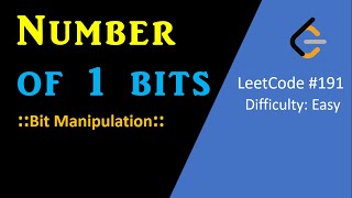 Number of 1 Bits LeetCode  Bit Manipulation  Software Engineering Interview Question [upl. by Joshuah]