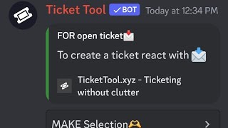 How make Ticket toolSpecial with options🫶 [upl. by Trow]