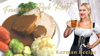 Pork Pot Roast  German Pork Pot Roast Recipe  Franconian Style [upl. by Combe]