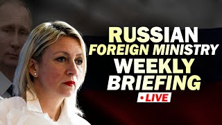 MOSCOW RUSSIA UKRAINE Russian foreign ministry spokeswoman Maria Zakharova holds weekly briefing [upl. by Errehs]