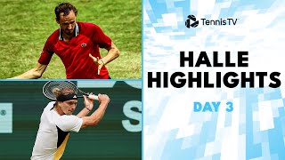 Medvedev vs Zhang Zverev Berrettini Sinner amp Hurkacz Play  Halle 2024 Highlights Day 3 [upl. by Free699]