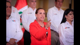 Dina Boluarte quotHay quienes desean un país envuelto en el caosquot [upl. by Nomyaw433]