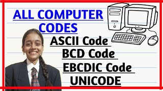 Computer Codes ASCII Code  BCD Code EBCDIC Code UNICODE Basics of codingChandraprabhaacademy [upl. by Maya505]