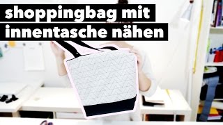 DIY  Praktische ShoppingbagEinkaufsbeutel nähen  Auch für Anfänger [upl. by Nalniuq764]