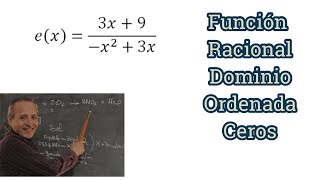 F Racional Dominio Ordenada al Origen y Ceros [upl. by Weingartner248]