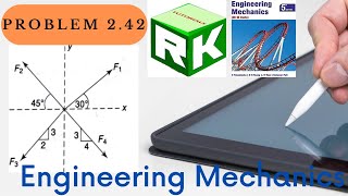 Engineering Mechanics Problem 242 Timoshenko Equilibrium Equations Method of Projections [upl. by Repsaj]