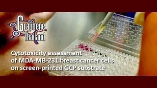 GT Cytotoxicity assessment of MDAMB231 breast cancer cells on screenprinted GCP substrate [upl. by Gene363]