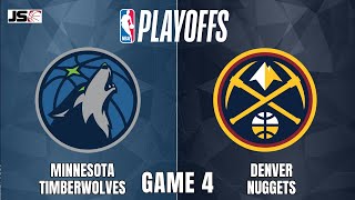 Minnesota Timberwolves vs Denver Nuggets Game 4  NBA Live Scoreboard [upl. by Nyrmak]