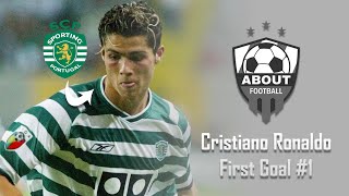 Cristiano Ronaldo First Goal 1 Sporting lisbon VS Moreirense 2002 [upl. by Anagrom]