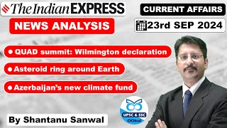 Indian Express Newspaper Analysis  23 SEPTEMBER 2024  Indian Express EXPLAINED analysis upsc2025 [upl. by Lanta]