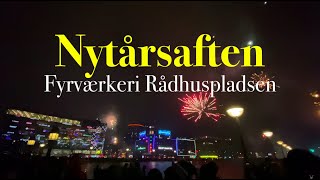 Nytårsaften Fyrværkeri Rådhuspladsen Fireworks Copenhagen City Hall Square Denmark  4K fireworks [upl. by Summer]