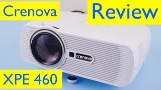 Crenova XPE460 LED Video Projector Review [upl. by Annawd224]