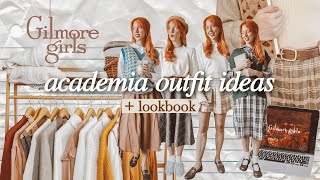 lets watch gilmore girls amp style academia outfits  lookbook 🍁 [upl. by Giuseppe]