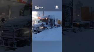 Trucks Buried by Heavy California Snow on I5 [upl. by Parshall]