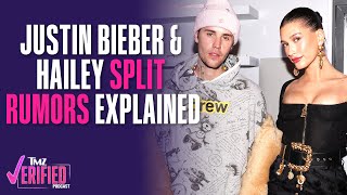 Justin Bieber amp Hailey Split Rumors Explained  TMZ Verified [upl. by Araet]