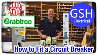 How to Fit a Wylex and Crabtree Starbreaker Miniature Circuit Breakers MCB into a Consumer Unit [upl. by Elakram]