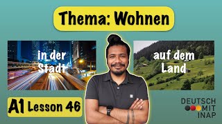 A1 German lesson 46  Thema Wohnen  Fragen und Antworten  Talk about livinghousing [upl. by Kuska]