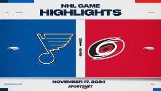 NHL Highlights  Blues vs Hurricanes [upl. by Newmark]