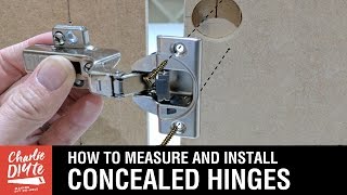 How to Measure amp Install Concealed Hinges on Cabinet Doors [upl. by Maiah]