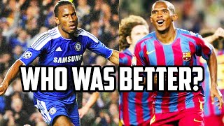 Samuel Etoo vs Didier Drogba Who is Africas GREATEST Striker [upl. by Weinrich885]