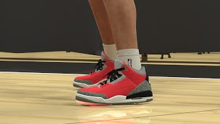 NBA 2K25 Next Gen Shoe Creator  Air Jordan 3 quotRed Cementquot [upl. by Cottle]