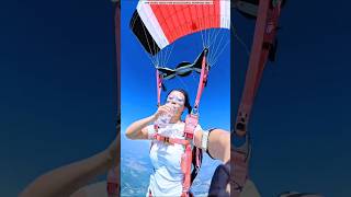 this girl drink water while flying shortsvideo [upl. by Nerua785]